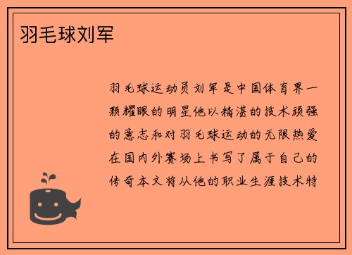 羽毛球刘军